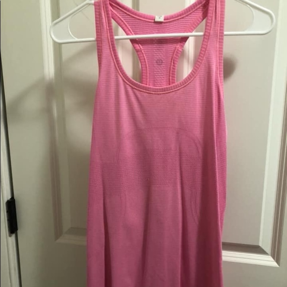 Hot pink lululemon razorback tank